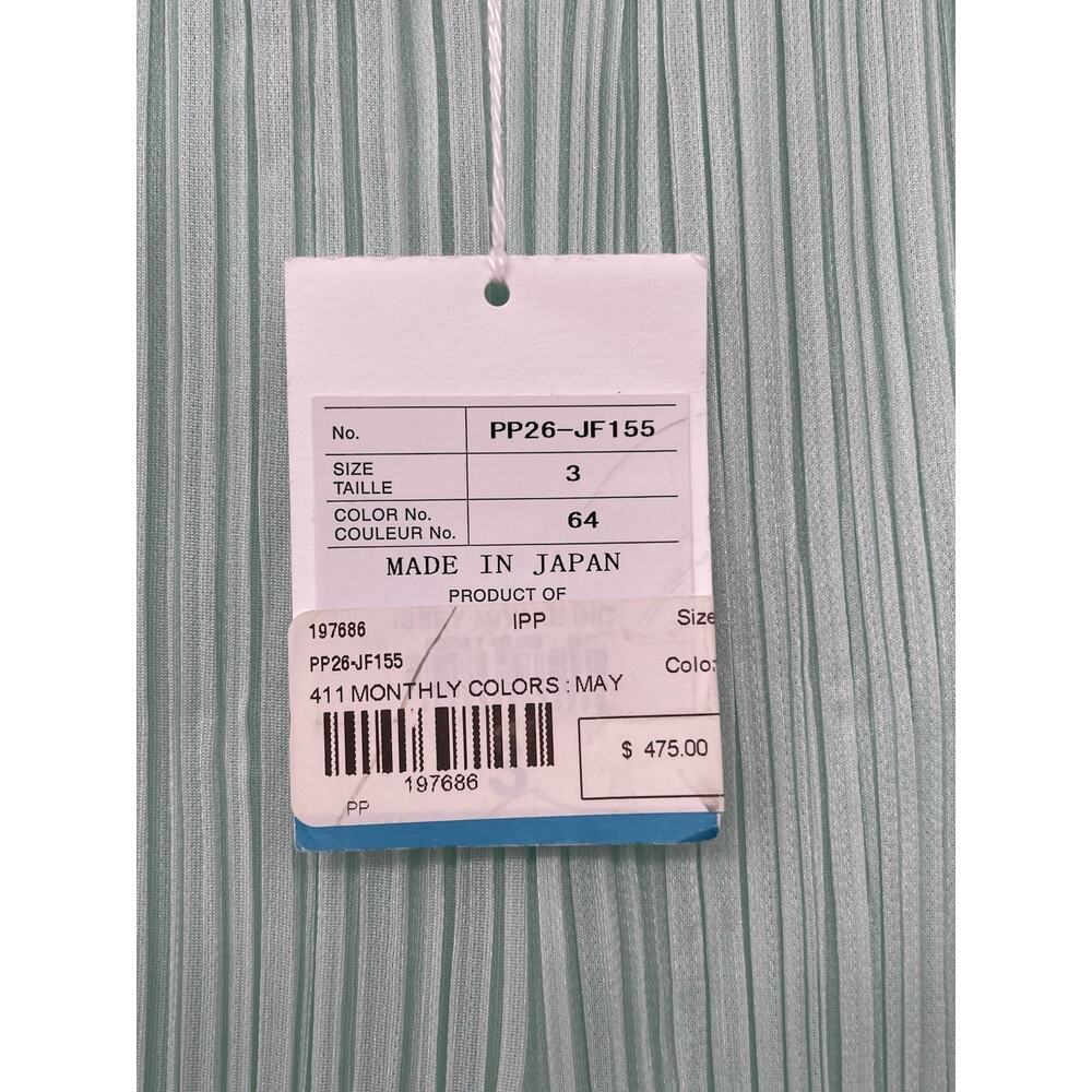 NWT Issey Miyake Pleats Please Pants Mint Green Pleated Size 3 Medium - Picture 6 of 8